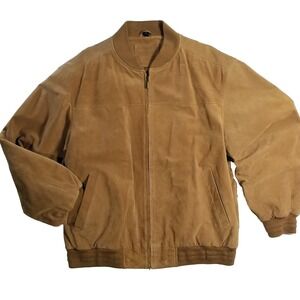 VTG John Ashford Leather Suede Brown Mens Size XL Bomber  Jacket
